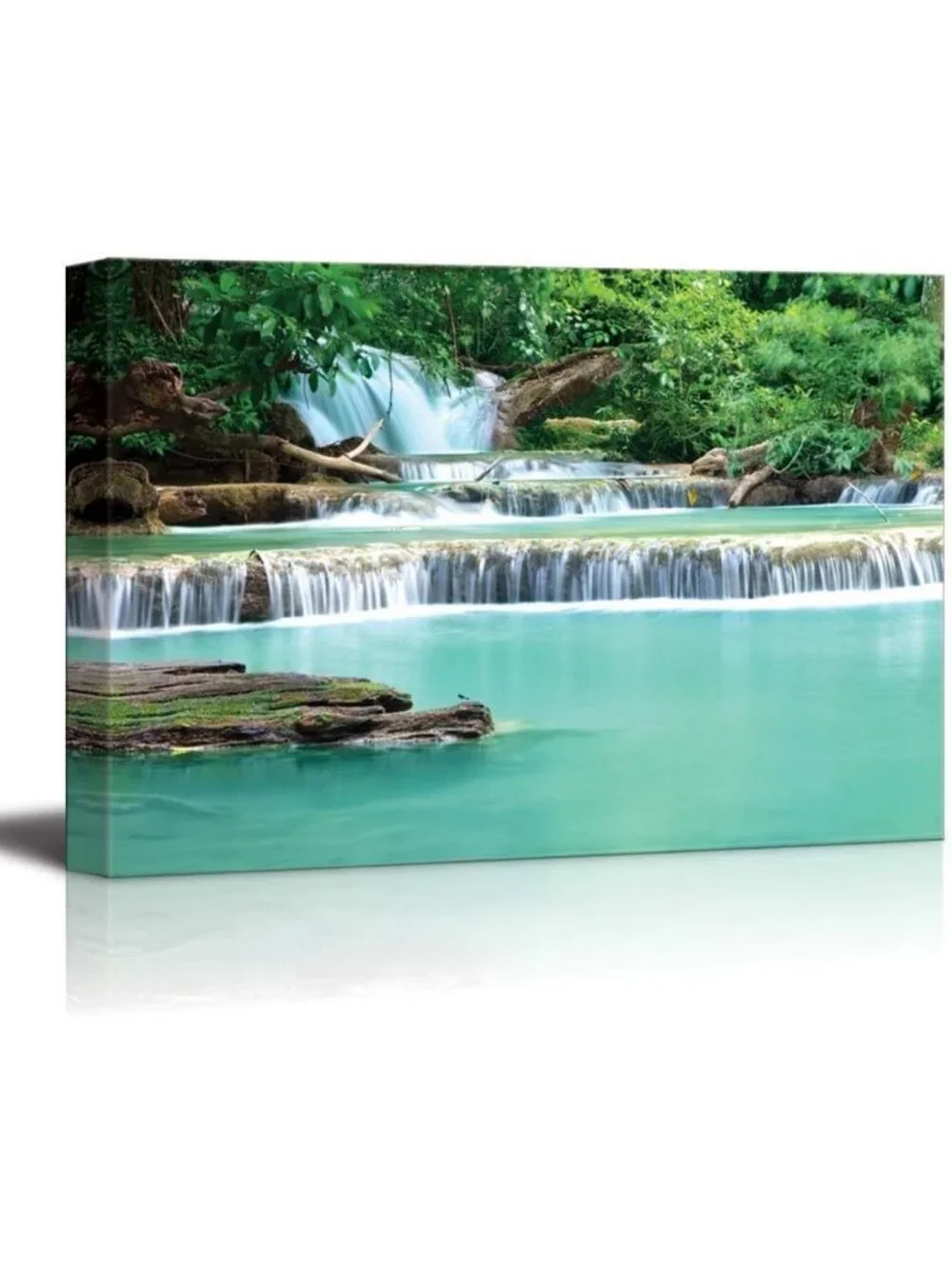 Stunning Waterfall Landscape Canvas Art - Hua Mae Kamin, Kanchanaburi, 32